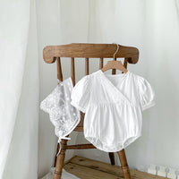 Load image into Gallery viewer, Baby Girls Flower Print Rompers And Hats Wholesale 230403377
