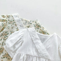 Load image into Gallery viewer, Baby Girls Flower Print Rompers And Hats Wholesale 230403377
