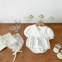 Load image into Gallery viewer, Baby Girls Flower Print Rompers And Hats Wholesale 230403377
