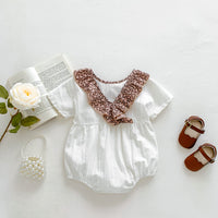 Load image into Gallery viewer, Baby Girls Solid Color Rompers Wholesale 230403378
