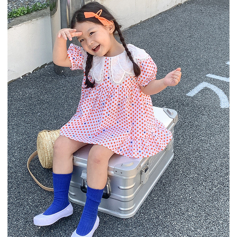Baby Kid Girls Polka dots Dresses Wholesale 230403403