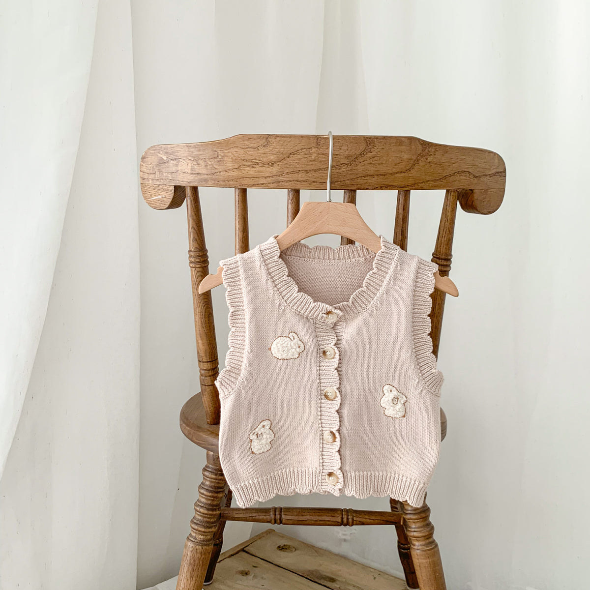 Baby Girls Rabbit Vests Waistcoats Knitwear Wholesale 230403415