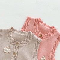 Load image into Gallery viewer, Baby Girls Rabbit Vests Waistcoats Knitwear Wholesale 230403415
