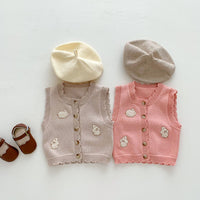 Load image into Gallery viewer, Baby Girls Rabbit Vests Waistcoats Knitwear Wholesale 230403415
