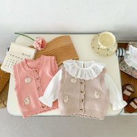 Load image into Gallery viewer, Baby Girls Rabbit Vests Waistcoats Knitwear Wholesale 230403415
