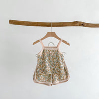 Load image into Gallery viewer, 2 Pieces Set Baby Girls Flower Fruit Print Tank Tops And Shorts Wholesale 230403482
