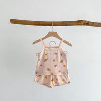 Load image into Gallery viewer, 2 Pieces Set Baby Girls Flower Fruit Print Tank Tops And Shorts Wholesale 230403482
