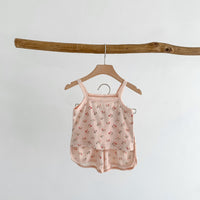 Load image into Gallery viewer, 2 Pieces Set Baby Girls Flower Fruit Print Tank Tops And Shorts Wholesale 230403482
