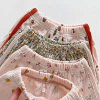 Load image into Gallery viewer, 2 Pieces Set Baby Girls Flower Fruit Print Tank Tops And Shorts Wholesale 230403482
