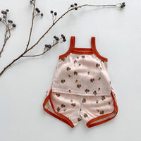 Load image into Gallery viewer, 2 Pieces Set Baby Girls Flower Fruit Print Tank Tops And Shorts Wholesale 230403482
