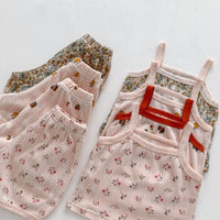 Load image into Gallery viewer, 2 Pieces Set Baby Girls Flower Fruit Print Tank Tops And Shorts Wholesale 230403482

