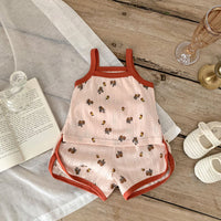 Load image into Gallery viewer, 2 Pieces Set Baby Girls Flower Fruit Print Tank Tops And Shorts Wholesale 230403482
