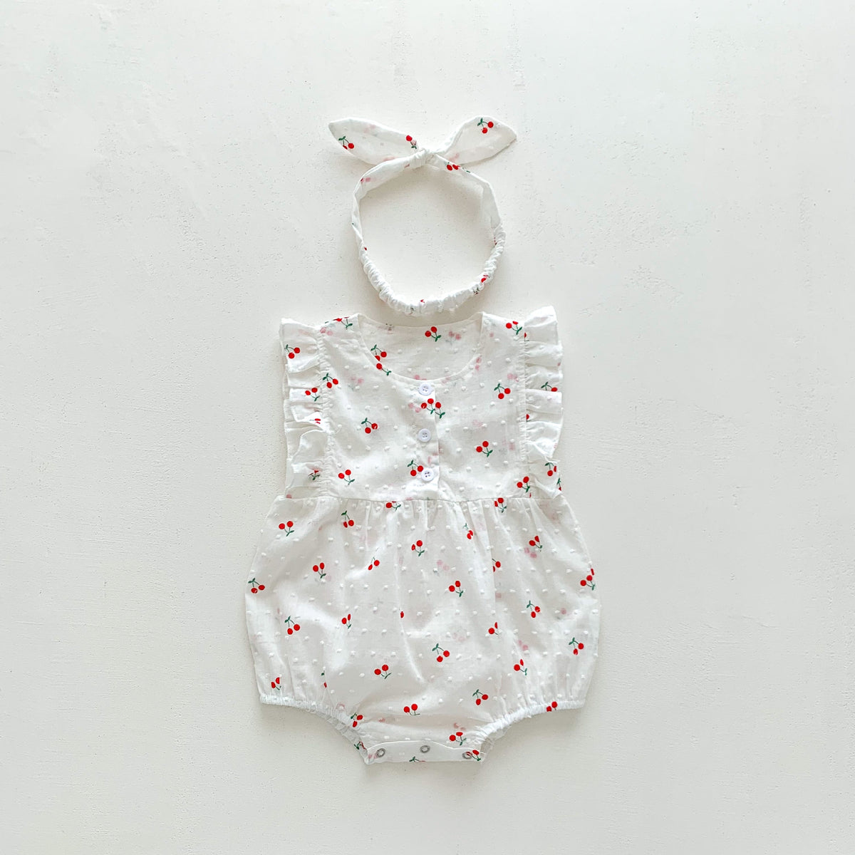 Baby Girls Fruit Print Rompers Wholesale 230403484