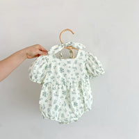 Load image into Gallery viewer, Baby Girls Flower Print Rompers Wholesale 230403491
