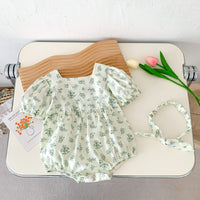 Load image into Gallery viewer, Baby Girls Flower Print Rompers Wholesale 230403491
