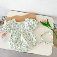 Load image into Gallery viewer, Baby Girls Flower Print Rompers Wholesale 230403491
