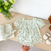 Load image into Gallery viewer, Baby Girls Flower Print Rompers Wholesale 230403491
