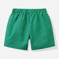 Load image into Gallery viewer, 2 Pieces Set Baby Kid Boys Flower Print Shirts And Solid Color Shorts Wholesale 230403492
