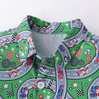Load image into Gallery viewer, 2 Pieces Set Baby Kid Boys Flower Print Shirts And Solid Color Shorts Wholesale 230403492
