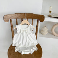 Load image into Gallery viewer, 2 Pieces Set Baby Girls Bow Tops And Solid Color Shorts Wholesale 230403493
