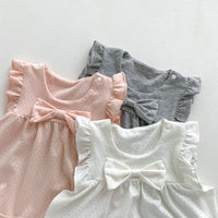 Load image into Gallery viewer, 2 Pieces Set Baby Girls Bow Tops And Solid Color Shorts Wholesale 230403493
