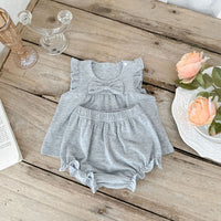 Load image into Gallery viewer, 2 Pieces Set Baby Girls Bow Tops And Solid Color Shorts Wholesale 230403493
