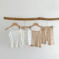 Load image into Gallery viewer, 2 Pieces Set Baby Girls Flower Print Tank Tops And Shorts Wholesale 230403501
