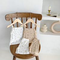 Load image into Gallery viewer, 2 Pieces Set Baby Girls Flower Print Tank Tops And Shorts Wholesale 230403501
