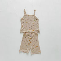 Load image into Gallery viewer, 2 Pieces Set Baby Girls Flower Print Tank Tops And Shorts Wholesale 230403501
