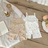 Load image into Gallery viewer, 2 Pieces Set Baby Girls Flower Print Tank Tops And Shorts Wholesale 230403501
