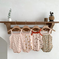 Load image into Gallery viewer, Baby Girls Fruit Print Rompers Wholesale 230403502
