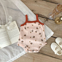 Load image into Gallery viewer, Baby Girls Fruit Print Rompers Wholesale 230403502
