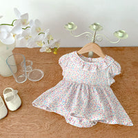 Load image into Gallery viewer, Baby Girls Flower Print Rompers Wholesale 230403523
