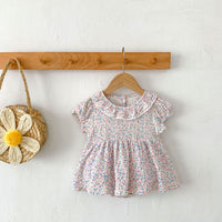 Load image into Gallery viewer, Baby Girls Flower Print Rompers Wholesale 230403523
