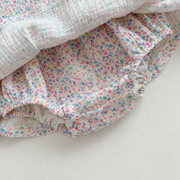 Load image into Gallery viewer, Baby Girls Flower Print Rompers Wholesale 230403523
