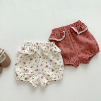 Load image into Gallery viewer, 2 Pieces Set Baby Girls Bow Tank Tops And Flower Print Shorts Wholesale 230403530
