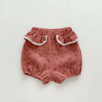 Load image into Gallery viewer, 2 Pieces Set Baby Girls Bow Tank Tops And Flower Print Shorts Wholesale 230403530
