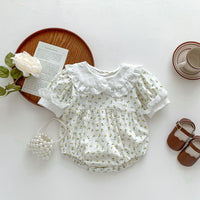 Load image into Gallery viewer, Baby Girls Flower Print Rompers Wholesale 230403532
