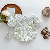 Load image into Gallery viewer, Baby Girls Flower Print Rompers Wholesale 230403532
