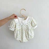 Load image into Gallery viewer, Baby Girls Flower Print Rompers Wholesale 230403532
