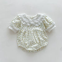 Load image into Gallery viewer, Baby Girls Flower Print Rompers Wholesale 230403532
