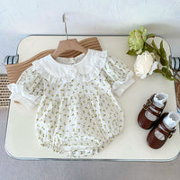 Load image into Gallery viewer, Baby Girls Flower Print Rompers Wholesale 230403532

