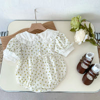 Load image into Gallery viewer, Baby Girls Flower Print Rompers Wholesale 230403532
