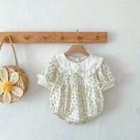 Load image into Gallery viewer, Baby Girls Flower Print Rompers Wholesale 230403532
