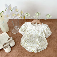 Load image into Gallery viewer, Baby Girls Flower Print Rompers Wholesale 230403532
