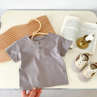 Load image into Gallery viewer, Baby Unisex Solid Color T-Shirts Wholesale 230403534
