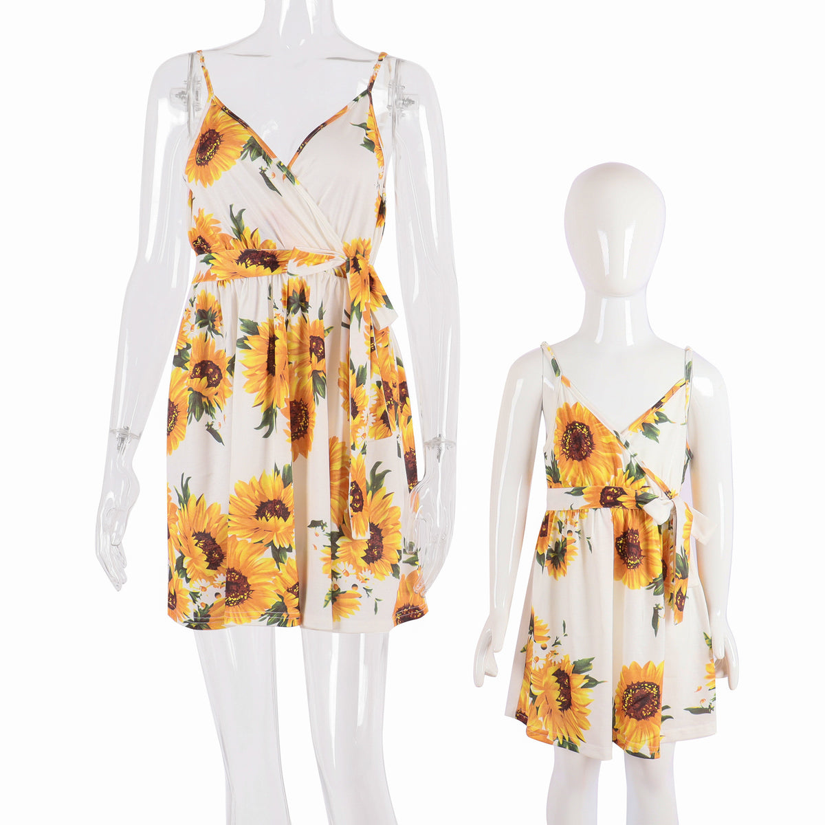 Mommy And Me Kid Flower Print Dresses Wholesale 23040393