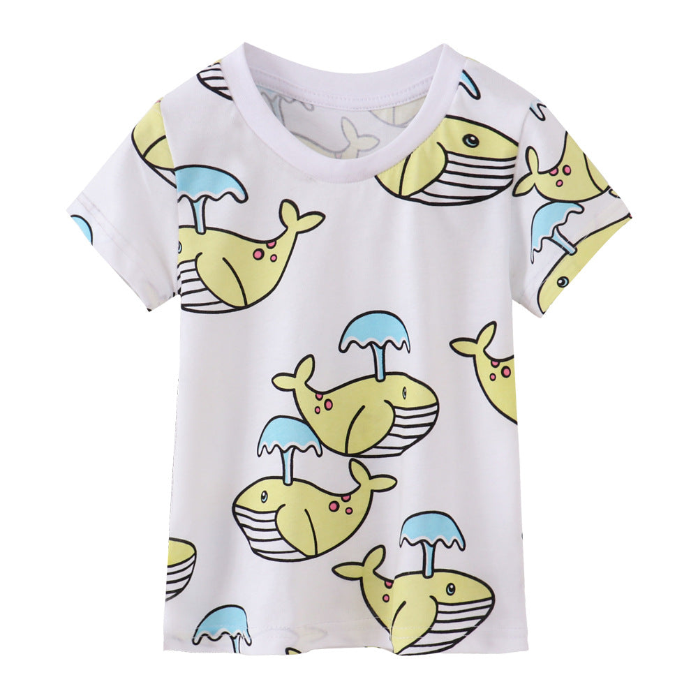 Baby Kid Unisex Cartoon Print T-Shirts Wholesale 230407158
