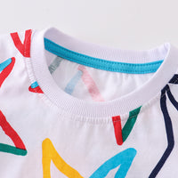 Load image into Gallery viewer, 2 Pieces Set Baby Kid Boys Star Print T-Shirts And Shorts Wholesale 230407172

