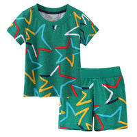 Load image into Gallery viewer, 2 Pieces Set Baby Kid Boys Star Print T-Shirts And Shorts Wholesale 230407173
